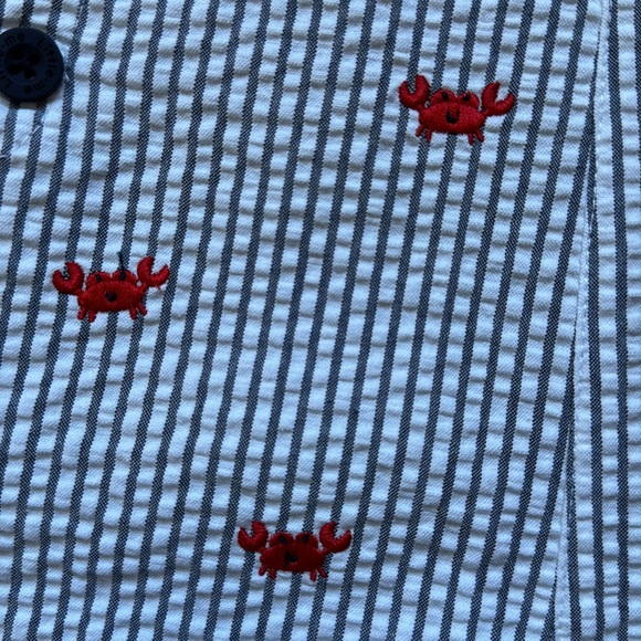 Little Me Crab Shortall Set - Picture 4 of 7